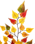 Ramoscello decorativo Betulla artificiale autunnale 67cm