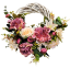 Coroană răchită cu Bujori artificiali, Trandafiri, Ranunculus, Crini și accesorii Ø 35cm