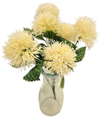 Голям букет от Thistle & Accessories 38 см изкуствен крем