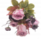 Šopek vrtnic in marjetic 45 cm vijoličen umeten