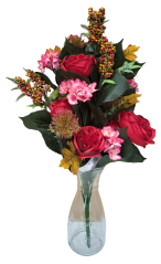 Artificial Peonies, Hydrangeas, Thistle and Accessories Luxury Bouquet x18 65cm