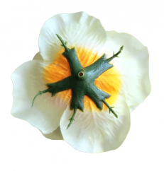 Rózsavirágfej 3D O 10cm sárga művirág