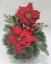 Aranjament Crăciun Poinsettia & boabe & accesorii Ø 25cm x 35cm roșu