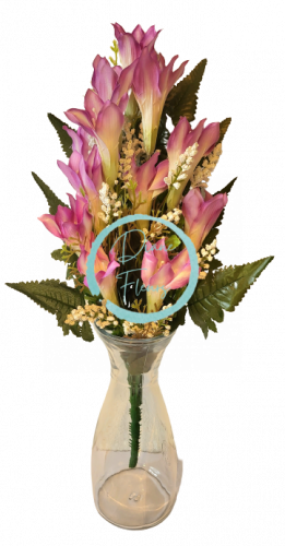 Bukiet lilii x12 fioletowy 50cm sztuczny
