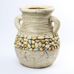Vaza decorativa din pietra "ulcior" 30cm x 30,5cm x 37cm