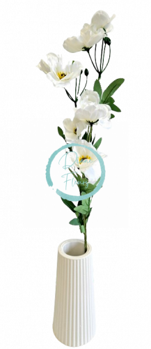 Künstlicher Mohnblumen 67cm Weiß