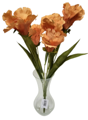 Iris kytice umělá 60cm hnědá