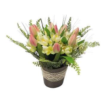 Künstliche Tulpen - Material - Seide