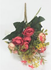 Künstliche Blumenstrauß Von Kamelien 30cm Rot
