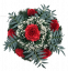 Smútočný veniec "kruh" umelé ruže, gypsophila a doplnky Ø 40cm