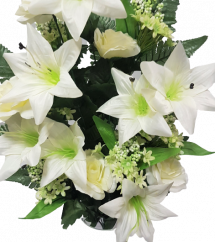 Exclusive Artificial Lilies Bouquet 57cm Cream
