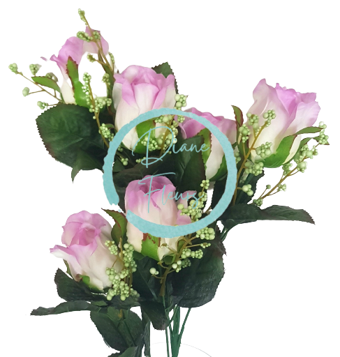Buket ruže x6 78cm umjetni ljubičasta