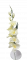 Komad Gladiola u vazi umjetne kreme od 78 cm
