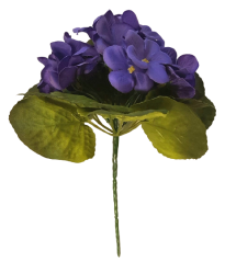 Kytička fialka tm. modrá 23cm umělá