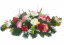 Luxusný smútočný aranžmán betonka exclusive umelé ruže, karafiáty & doplnky 60cm x 30cm x 25cm