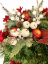 Temetési fenyőkoszorú Exkluzív poinsettia mikulásvirág, alma, fenyőtoboz, bogyók és kiegészítők 40cm
