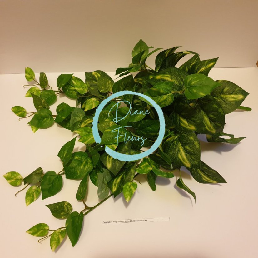 Decorazione ramoscello verde Pothos 59cm