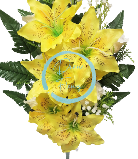Exclusive Liliom csokor sárga 57cm művirág