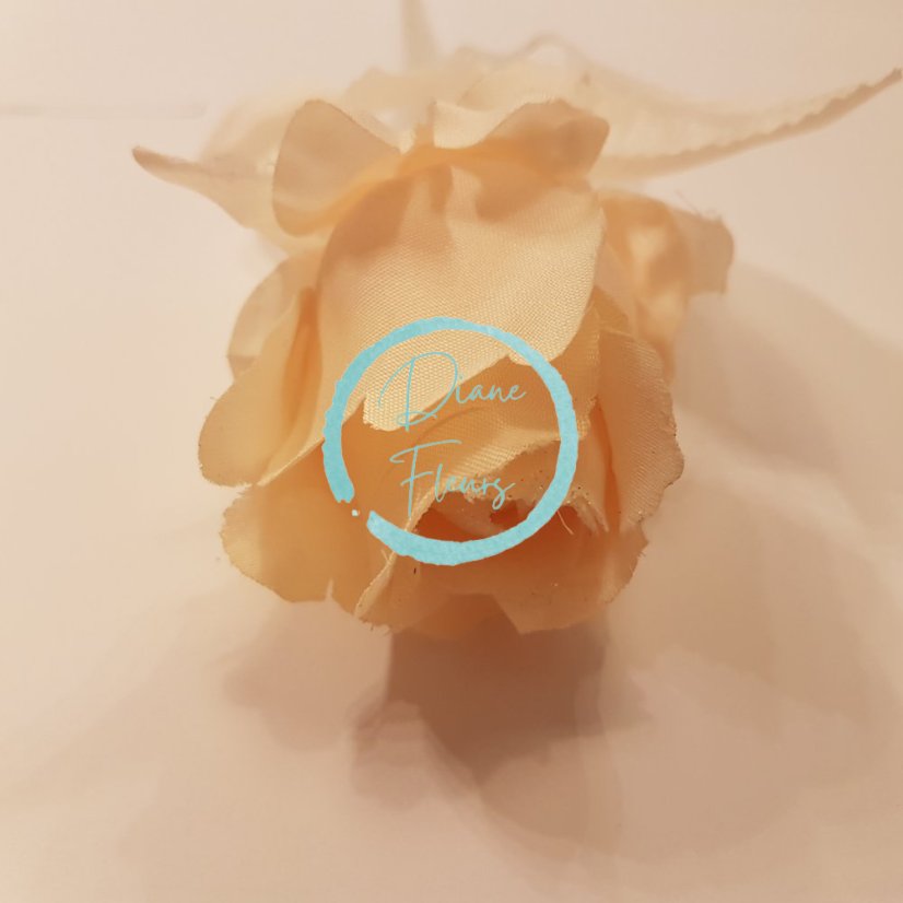 Trandafir satinat bej 25,6 inches (65cm) flori artificiale