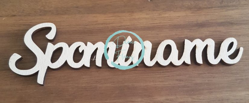 Drevený nápis "Spomíname" 15cm x 3cm