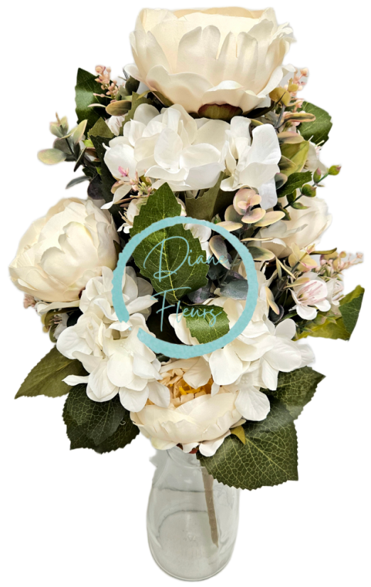 Exclusive Artificial Peonies Bouquet 52cm x 30cm Cream