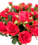 Buchet artificial mare cu trandafiri 43cm rosu