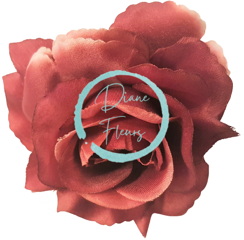 Rózsa virágfej O 10 cm bordó művirág