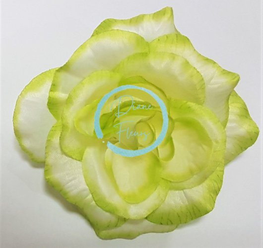 Ruža hlava kvetu 3D O 10cm Mint umelá