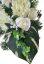 Aranžmán betonka umelé ruže, peonie pivonie, alstromeria a doplnky 58cm x 30cm x 22cm