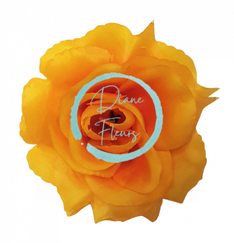 Ruža hlava kvetu O 10cm oranžová umelá