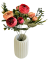 Ranunculus kytica x5 28cm červená, broskyňová umelá