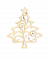 Vánoční dekorace Stromeček dřevěná 10cm