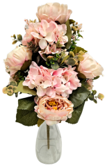 Exclusive Künstliche Pfingstrosen Strauß 52cm x 30cm Rosa