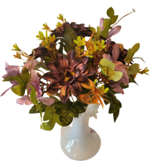 Kytica Gerbera & Orchidea 33cm fialová umelá