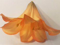 Künstliche Lilie Kopf O 14cm Orange