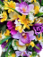Mesterséges Temetési koszorú az állványon "Szív" Rózsák, Orchideák, Százszorszépek és kiegészítők 45cm x 40cm
