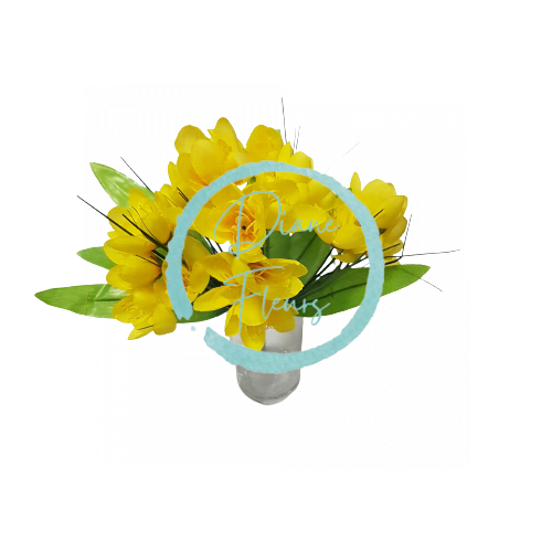 Crocus Sáfrány csokor x7 30cm sárga művirág