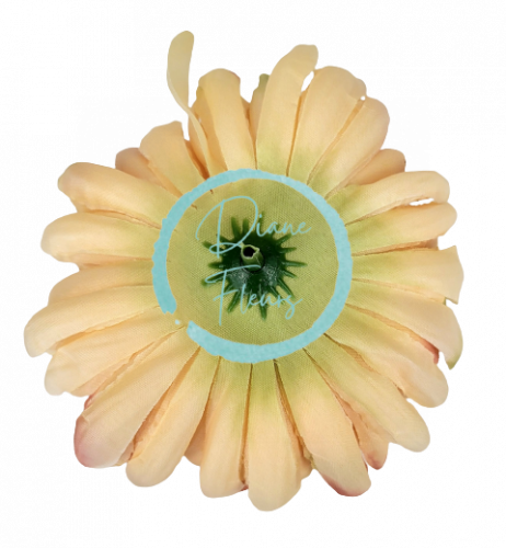 Główka kwiatowa chryzantemy O 13cm brzoskwiniowa, bordowa sztuczna