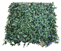 Decoration artificial grass carpet eucalyptus with white berries 50cm x 50cm