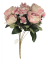 Rózsa "9" csokor 43cm rózsaszín művirág
