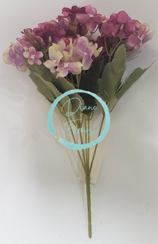 Hortenzia kytica ružová 30cm umelá