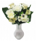 Künstliche Nelken, Rosen und Alstroemeria Strauß x13 35cm Creme