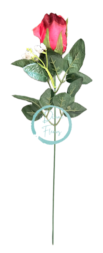 Műrózsa 48cm művirág - az ár 72 db-os csomagra vonatkozik piros