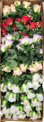 Trandafir artificial 48cm - pretul este pentru un pachet de 72 buc - mix de culori