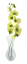 Orhidee artificială de lux x9 verde 95cm silicon, cauciuc, flori artificiale