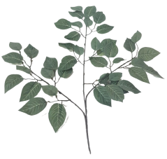 Decorare crengută Mesteacăn 58cm verde flori artificiale
