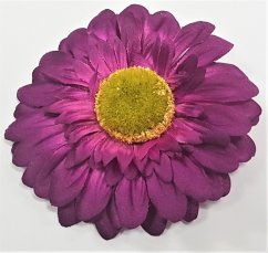 Gerbera Daisy hlava květu O 10cm fialová umělá