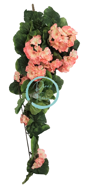 Geranio artificiale Geranio rampicante x8 rosa 70cm