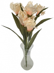 Buchet de Iris 60cm flori artificiale crem