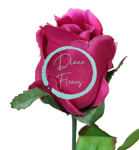 Umjetni pupoljak ruže na peteljci 64cm bordo